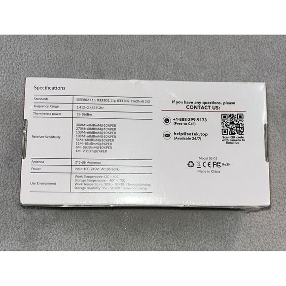 Drilltop SE TEK WiFi Range Extender Booster 300 MBPS White Wireless‎ Network NEW - Picture 2 of 2